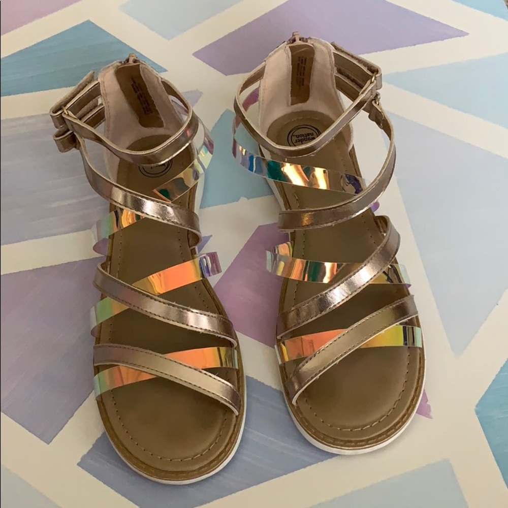 Rose Gold Strappy Sandals